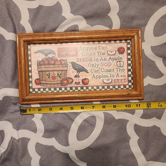 ** 4 for $12  ** Framed Apple Art - Picture 4 of 4